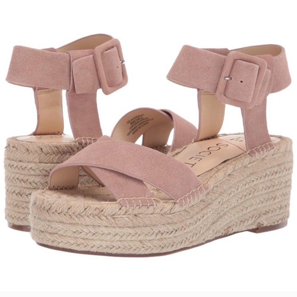 Halogen Blush Pink Espadrille Emery Wedge